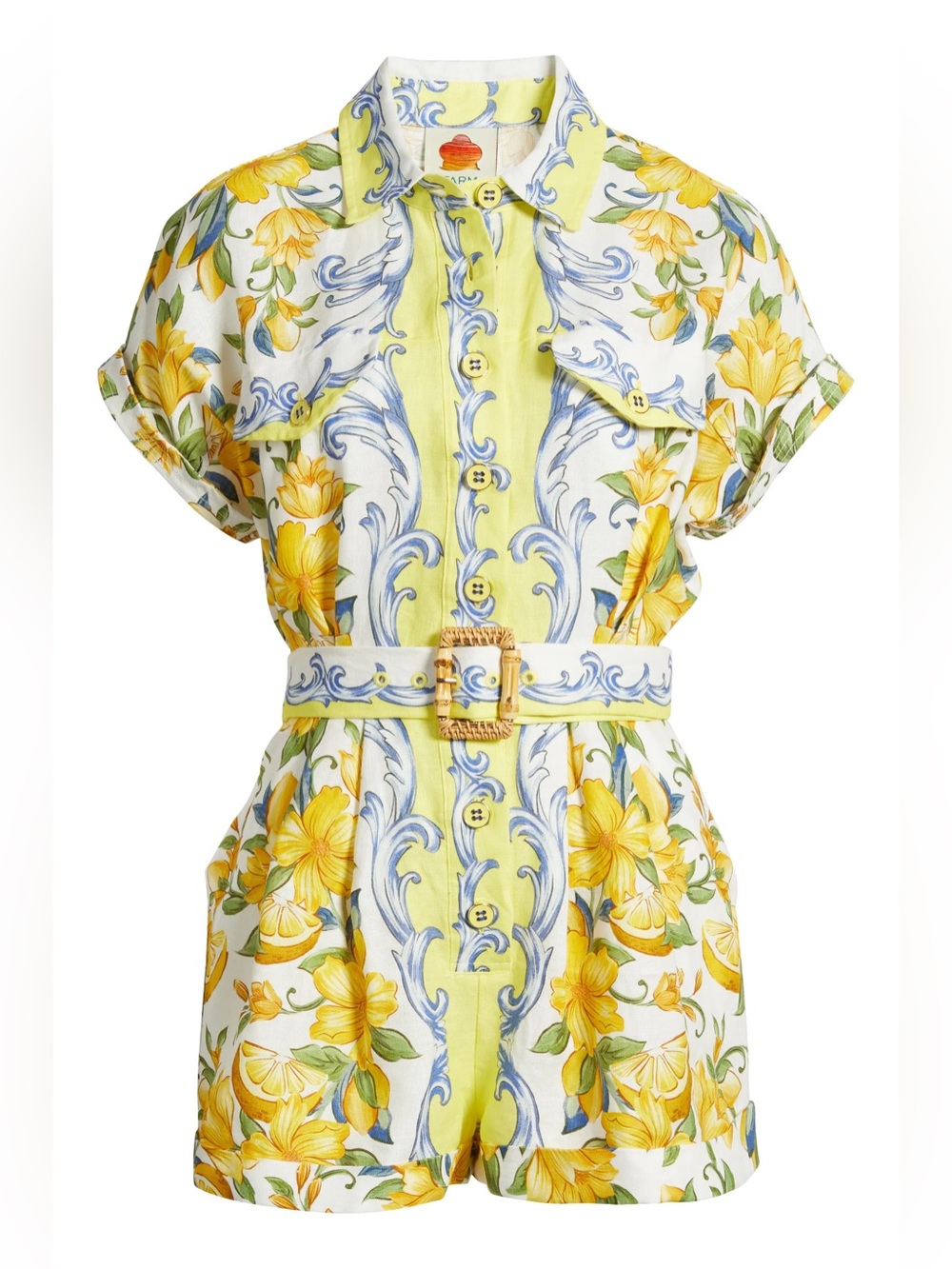 Farm Rio Sicily Linen Romper - Picture 6 of 9